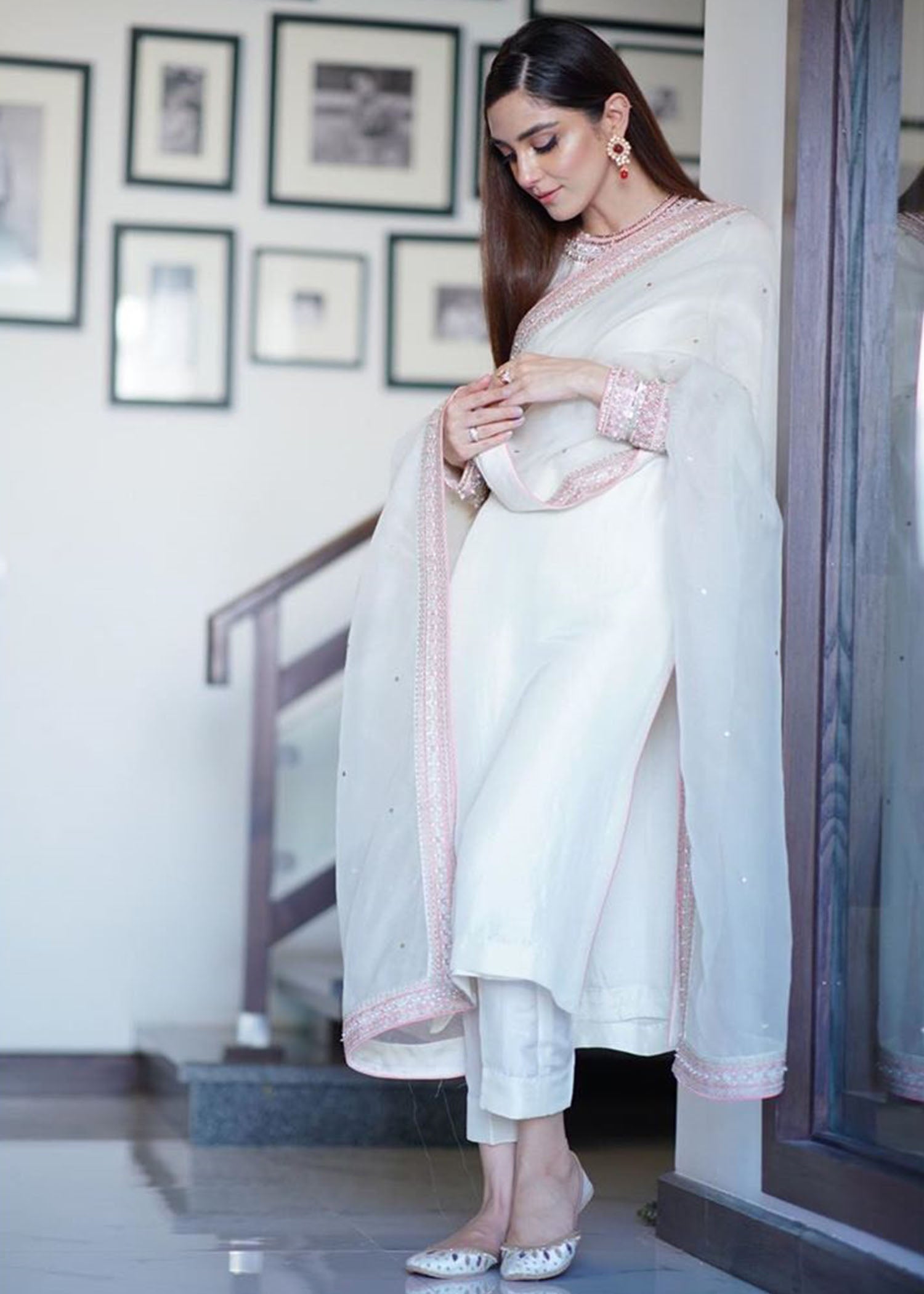Maya ali in deals white dress